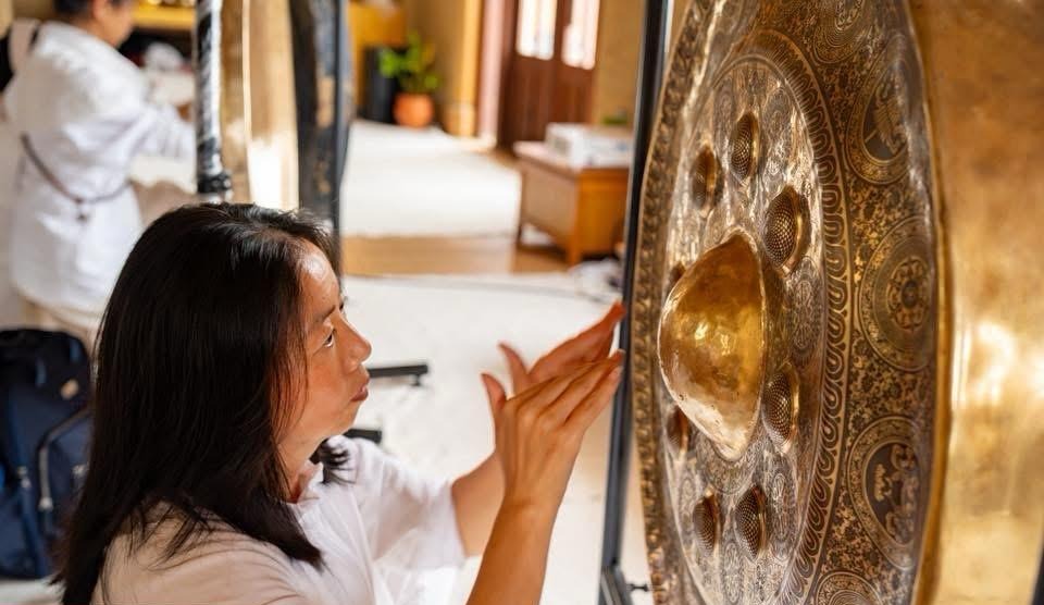 Gong Playing by Student
